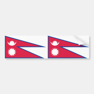 Flagge Nepals Autoaufkleber