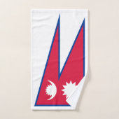 Flagge Nepals Badhandtuch Set (Handtuch)