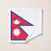 Flagge Nepals Badhandtuch Set (Waschlappen)
