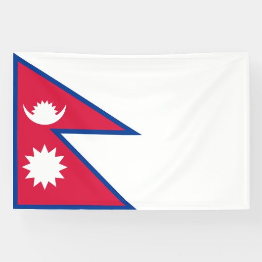 Flagge Nepals Banner (Horizontal)
