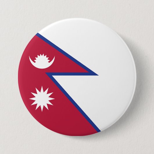 Flagge Nepals Button (Vorderseite)