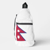 Flagge Nepals Crossbody Bag (Vorderseite)