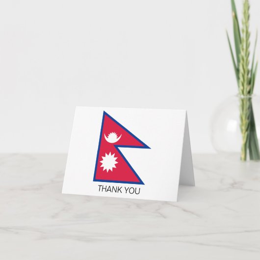 Flagge Nepals Dankeskarte (Vorderseite)