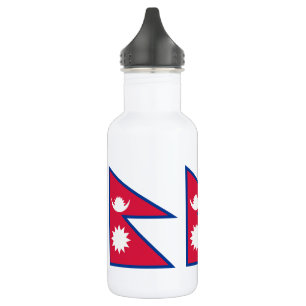 Flagge Nepals Edelstahlflasche