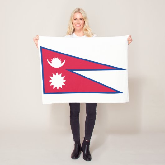 Flagge Nepals Fleecedecke (Beispiel)
