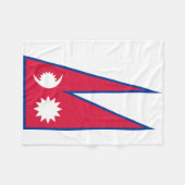 Flagge Nepals Fleecedecke (Vorderseite (Horizontal))