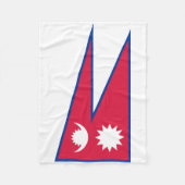 Flagge Nepals Fleecedecke (Vorderseite)