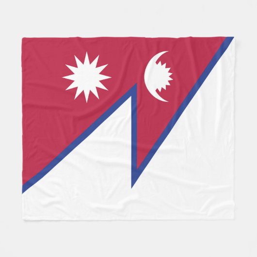 Flagge Nepals Fleecedecke (Vorderseite (Horizontal))