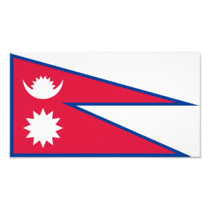 Flagge Nepals Fotodruck