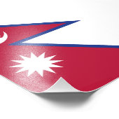 Flagge Nepals Fotodruck (Ecke)