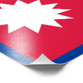 Flagge Nepals Fotodruck (Ecke)