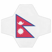 Flagge Nepals Fußball (Flach)