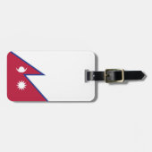 Flagge Nepals Gepäckanhänger (Vorderseite horizontal)