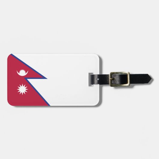 Flagge Nepals Gepäckanhänger (Vorderseite horizontal)