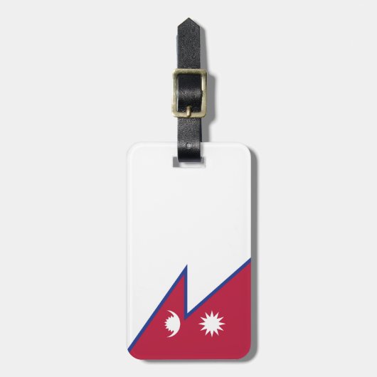 Flagge Nepals Gepäckanhänger (Vorderseite vertikal)