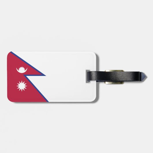 Flagge Nepals Gepäckanhänger (Rückseite horizontal)