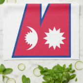 Flagge Nepals Geschirrtuch (Gefaltet)