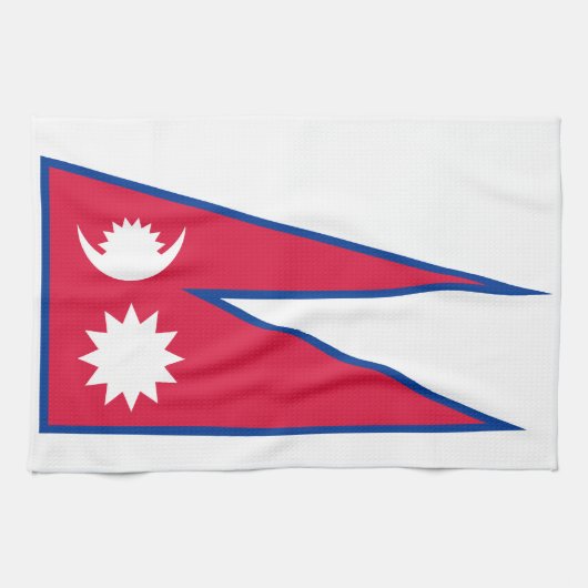 Flagge Nepals Geschirrtuch (Horizontal)