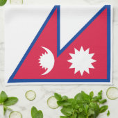 Flagge Nepals Geschirrtuch (Gefaltet)