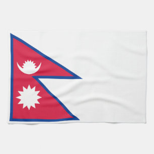 Flagge Nepals Geschirrtuch