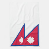 Flagge Nepals Geschirrtuch (Vertikal)