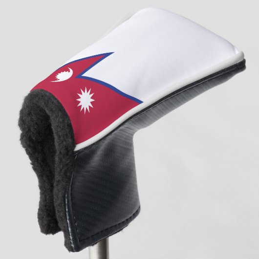 Flagge Nepals Golf Headcover (3/4 Vorderseite)
