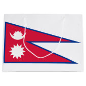 Flagge Nepals Große Geschenktüte (Vorderseite)