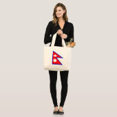 Flagge Nepals Jumbo Stoffbeutel (Vorderseite (Model))