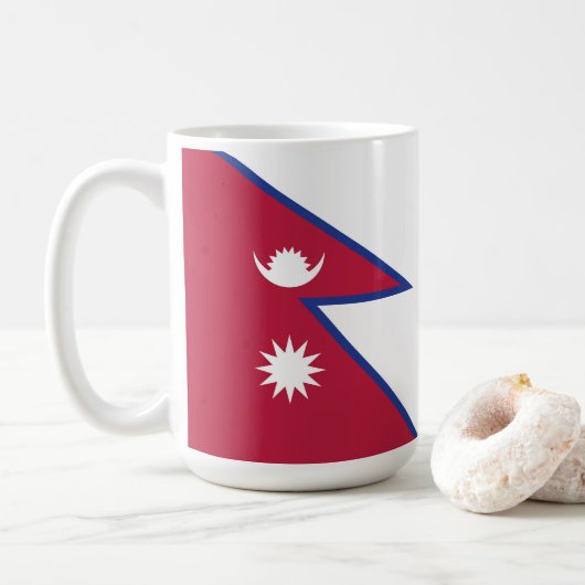 Flagge Nepals Kaffeetasse (Mit Donut)