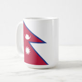 Flagge Nepals Kaffeetasse (Vorderseite Links)
