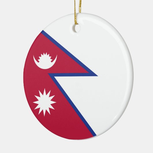 Flagge Nepals Keramik Ornament (Links)