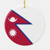 Flagge Nepals Keramik Ornament (Hinten)