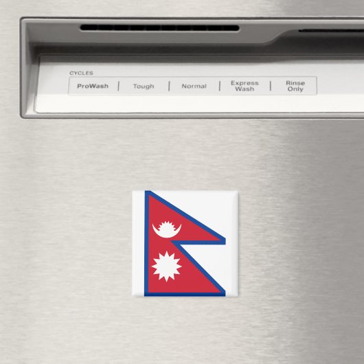 Flagge Nepals Magnet (In Situ (Geschirrspüler))