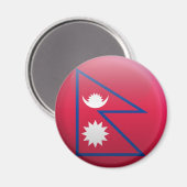 Flagge Nepals Magnet (Vorderseite/Rückseite)