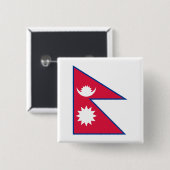 Flagge Nepals (Nepalesen) Button (Vorne & Hinten)