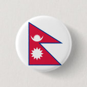 Flagge Nepals (Nepalesen) Button (Vorderseite)