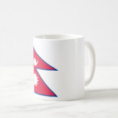 Flagge Nepals (Nepalesen) Kaffeetasse (VorderseiteRechts)