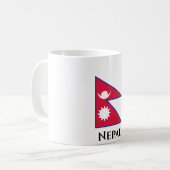 Flagge Nepals (Nepalesen) Kaffeetasse (Vorderseite Links)