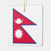 Flagge Nepals (Nepalesen) Keramikornament (Links)