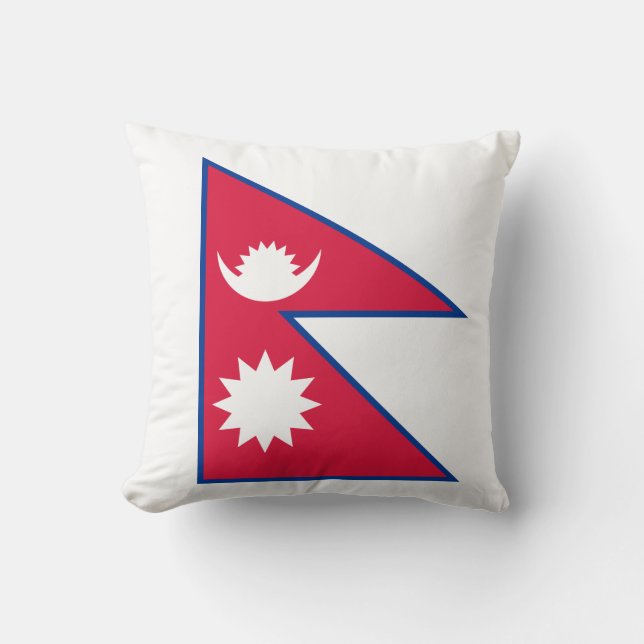 Flagge Nepals (Nepalesen) Kissen (Vorderseite)