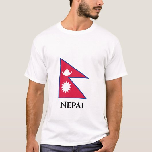 Flagge Nepals (Nepalesen) T-Shirt (Vorderseite)