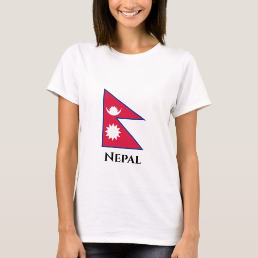 Flagge Nepals (Nepalesen) T-Shirt (Vorderseite)