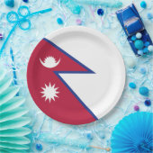 Flagge Nepals Pappteller (Party)