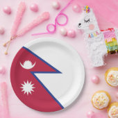 Flagge Nepals Pappteller (Party)