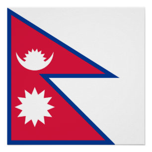 Flagge Nepals Poster