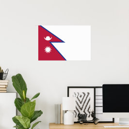 Flagge Nepals Poster