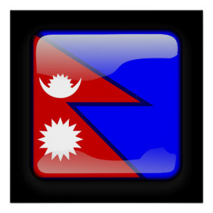 Flagge Nepals Poster