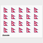 Flagge Nepals Quadratischer Aufkleber (Blatt)