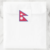 Flagge Nepals Quadratischer Aufkleber (Tasche)