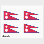 Flagge Nepals Rechteckiger Aufkleber (Blatt)